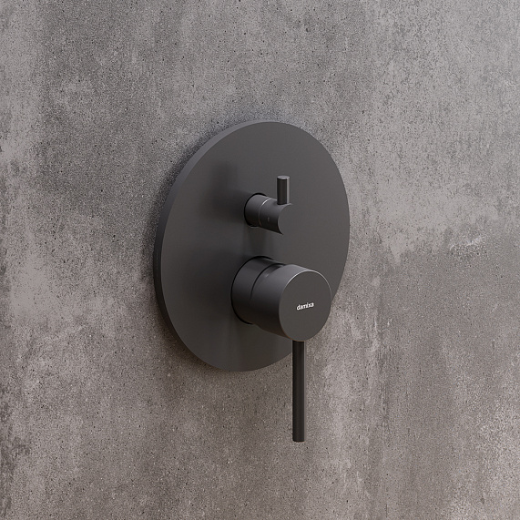 Смеситель для ванны и душа Damixa Scandinavian Pure 367100300 черный встраиваемый