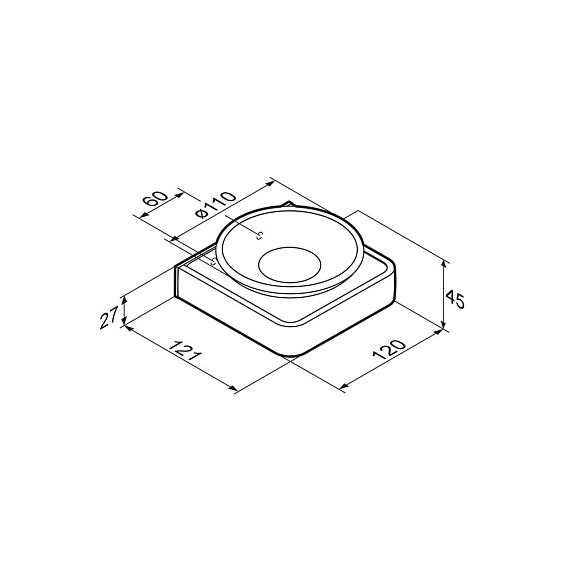 Мыльница стеклянная настенная Damixa Jupiter DA7734200 хром