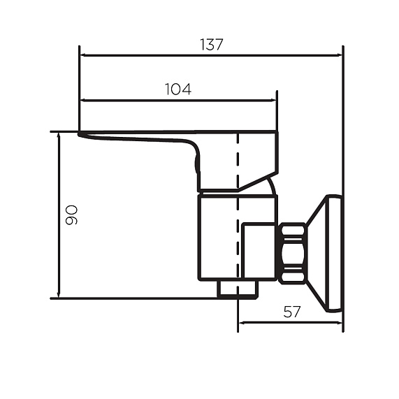 Смеситель для душа Dorff Prime D4010200 хром