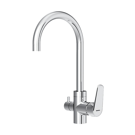 Смеситель для кухни Damixa Origin Evo 820700000 высокий с каналом питьевой воды, хром