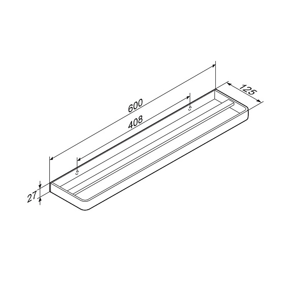 Вешалка для полотенец Damixa Jupiter DA77336400 двойная серебристая