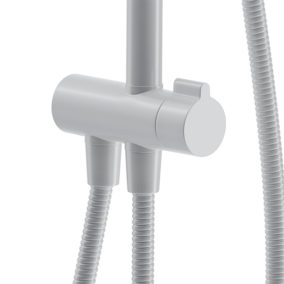 Душевая система Damixa Jupiter 977000200 стойка с тропическим душем, белая