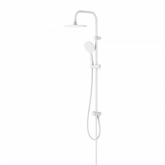 Душевая система Damixa Jupiter 977000200 стойка с тропическим душем, белая