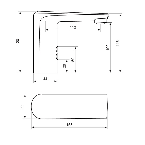 Смеситель для раковины (умывальника) Damixa Jupiter 770290300 сенсорный, черный
