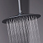 Душевая система Damixa Scandinavian Pure 936710300 стойка с тропическим душем, смесителем, черная матовая