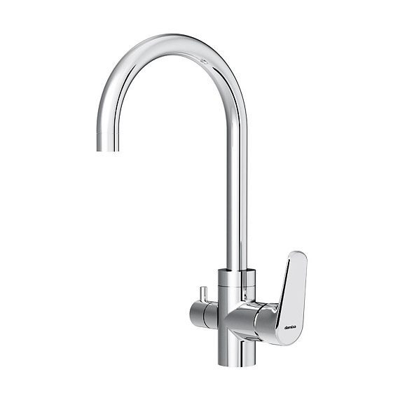 Смеситель для кухни Damixa Merkur 400730000 высокий с каналом питьевой воды, хром