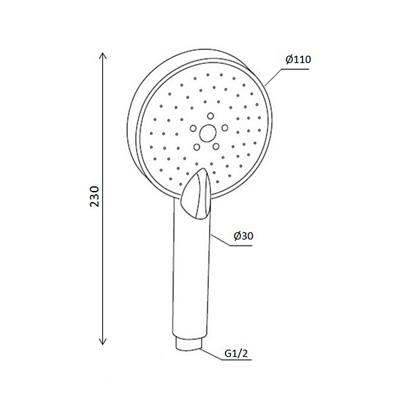 Лейка для душа Damixa Origin One 918100200 хром