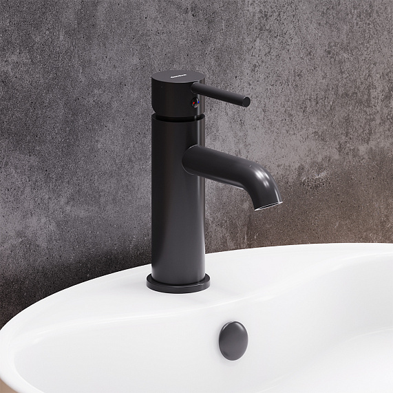 Смеситель для раковины (умывальника) Damixa Scandinavian Pure 360210300 черный