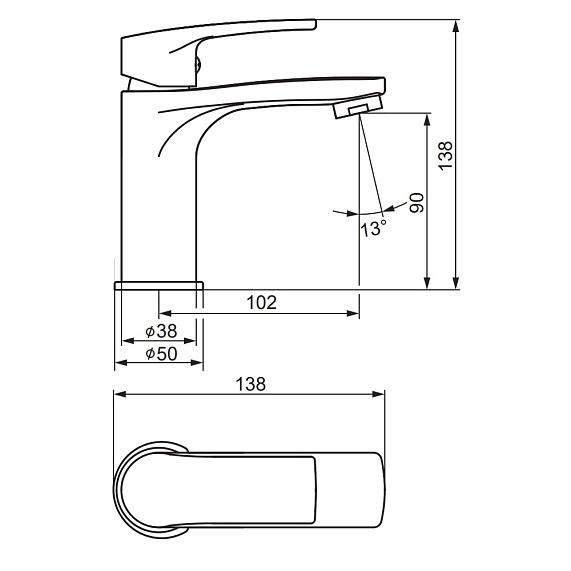 Смеситель для раковины (умывальника) Damixa Eclipse 2.0 480210000 хром