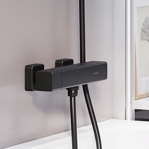 Смеситель для душа Damixa Gala 536000300 термостат, черный