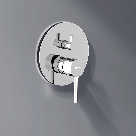 Встраиваемая душевая система Damixa Scandinavian Pure 936530000 хром: тропический верхний душ, ручной душ