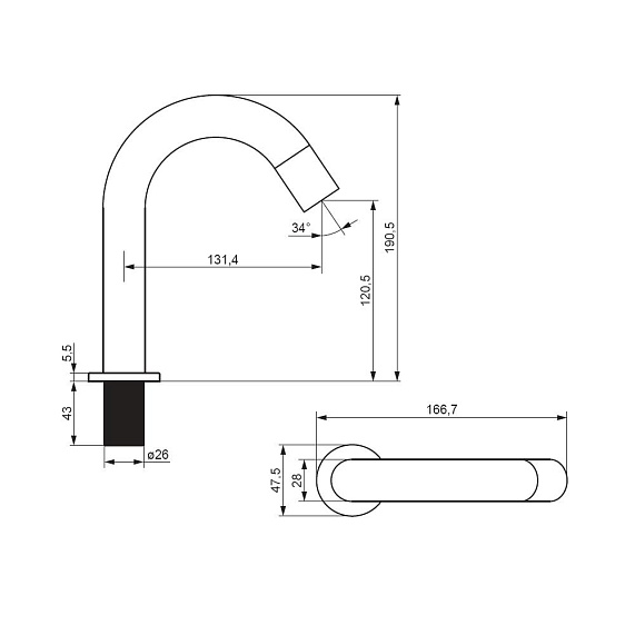 Смеситель для раковины (умывальника) Damixa Scandinavian Pure 360290000 сенсорный, хром