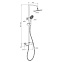 Душевая система Dorff Futura D0710500 стойка с тропическим душем, смесителем, термостатом, изливом, хром