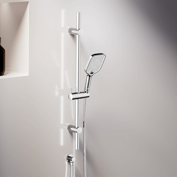 Встраиваемая душевая система Damixa Gala 953540000 хром: тропический верхний душ, ручной душ, излив