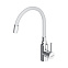 Смеситель для кухни Dorff Logic D3007633 высокий хром, с белым гибким изливом