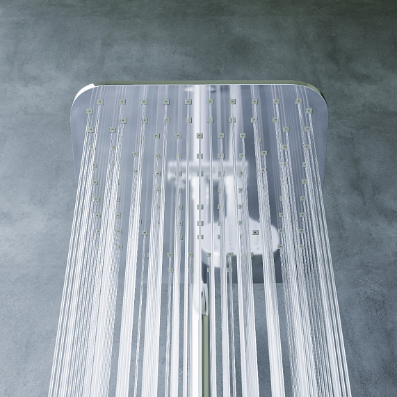 Душевая система Dorff Norma D0712000 стойка с тропическим душем, хром