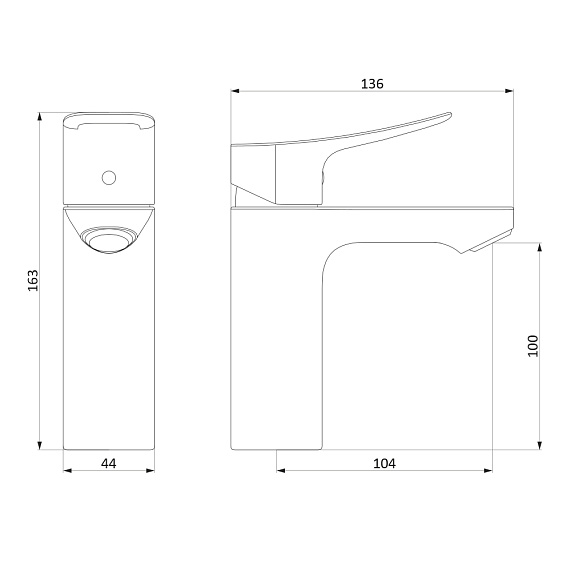 Смеситель для раковины (умывальника) Damixa Apollo 220210000 хром