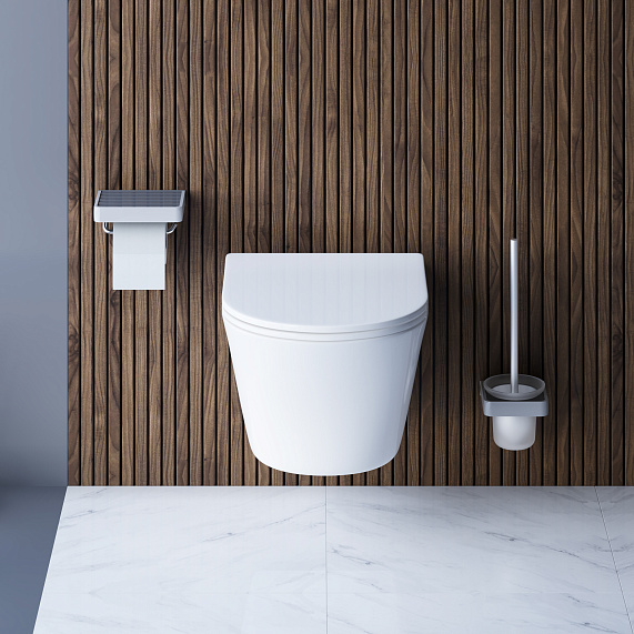 Унитаз подвесной Damixa Skyline DX35C1700SC безободковый с сиденьем микролифт, белый