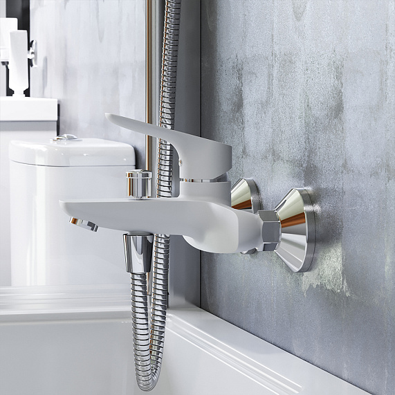 Смеситель для ванны и душа Damixa Origin Bit 771000200 белый