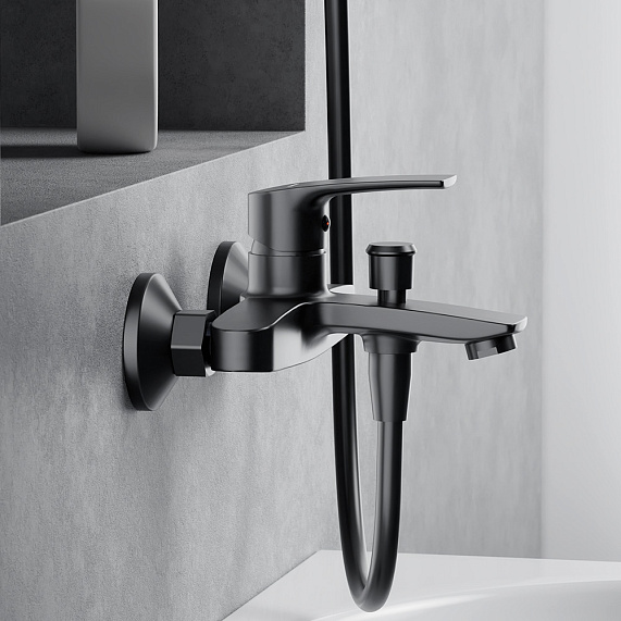 Смеситель для ванной и душа Damixa Eclipse 2.0 481000300 черный