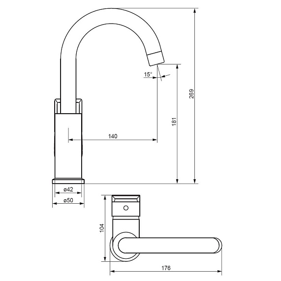 Смеситель для раковины (умывальника) Damixa Apollo 470220000 хром