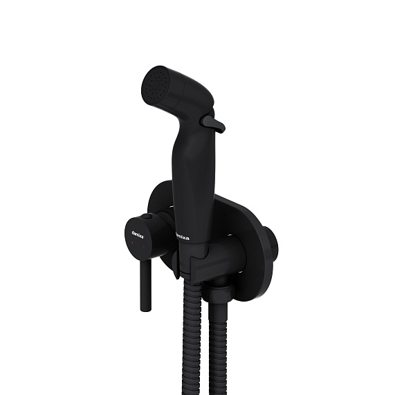 Гигиенический душ cо смесителем Damixa Option 212000300 черный встраиваемый, шланг 1500, держатель