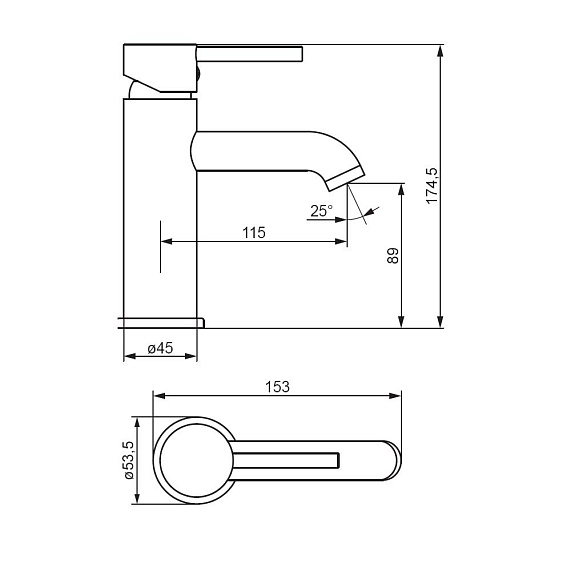 Смеситель для раковины (умывальника) Damixa Scandinavian Pure 360210300 черный