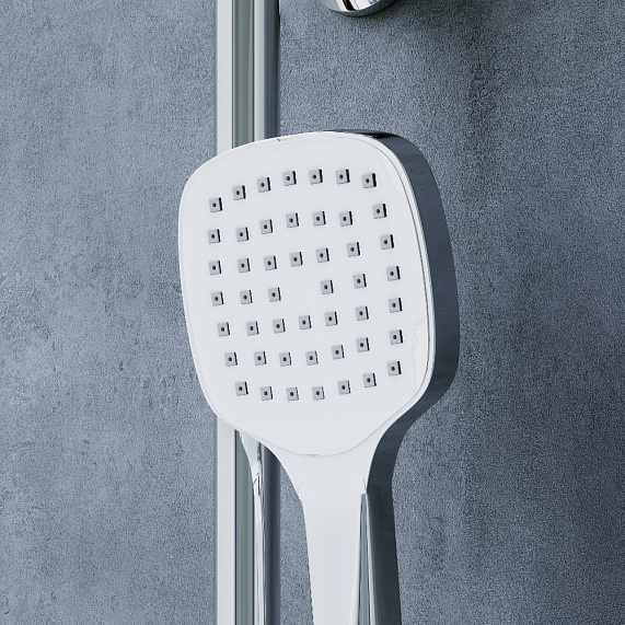 Душевая система Dorff Norma D0712000 стойка с тропическим душем, хром