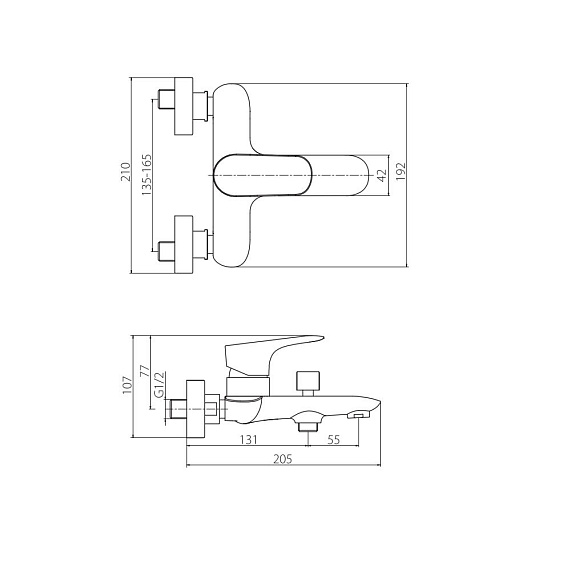 Смеситель для ванны и душа Damixa Palace Grand 461000000 хром