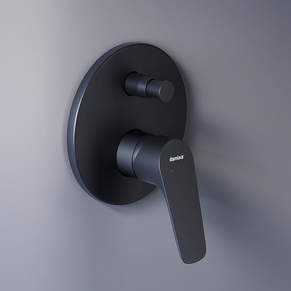 Смеситель для ванны и душа Damixa Jupiter 777100300 черный встраиваемый