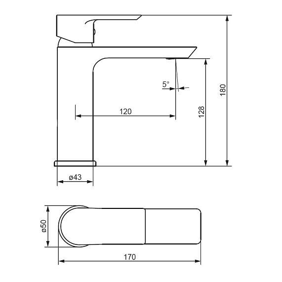 Смеситель для раковины (умывальника) Damixa Apollo 470210000 хром