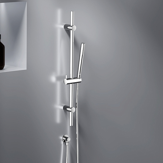 Встраиваемая душевая система Damixa Scandinavian Pure 936530000 хром: тропический верхний душ, ручной душ