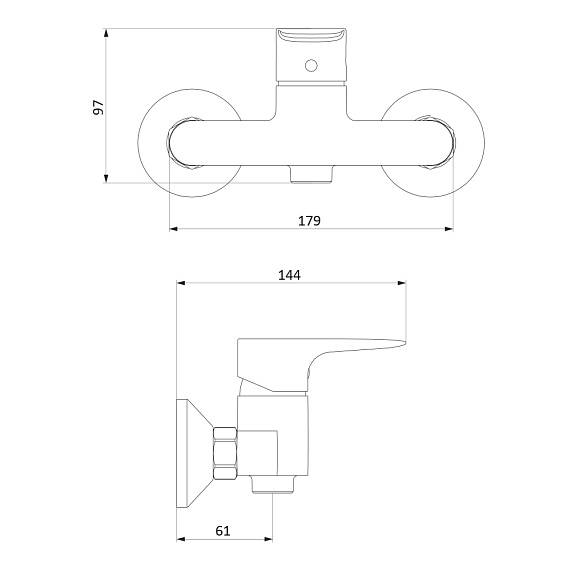 Смеситель для душа Damixa Origin Evo 2 782000000 хром