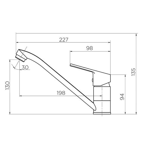 Смеситель для кухни Dorff Norma D1012000 хром