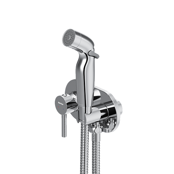 Гигиенический душ со смесителем Damixa Option 212000000 хром встраиваемый, шланг 1500, держатель