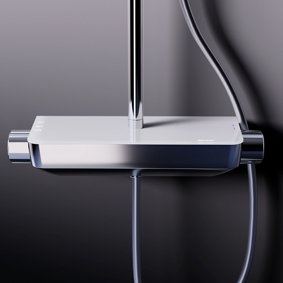 Душевая система Damixa Scandinavian Pure 936780000 стойка с тропическим душем, смесителем, хром