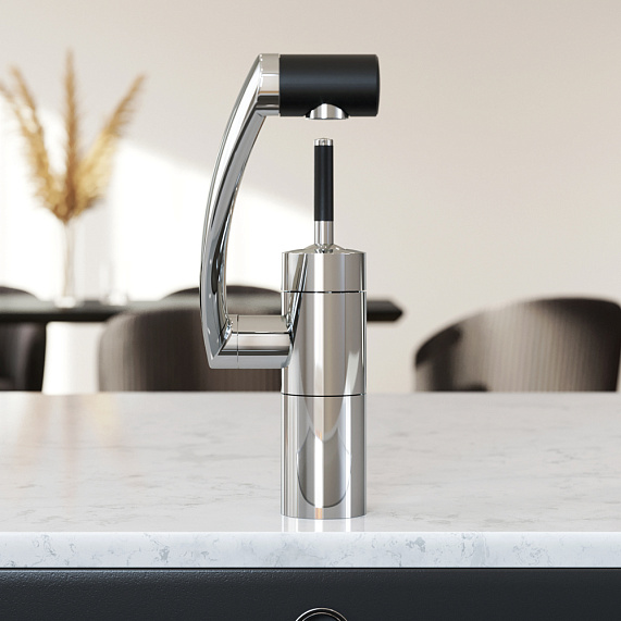 Смеситель для кухни Damixa Arc 290007464 3D с поворотным изливом, хром