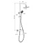 Душевая система Dorff Futura D0710400 стойка с тропическим душем, смесителем, термостатом, хром