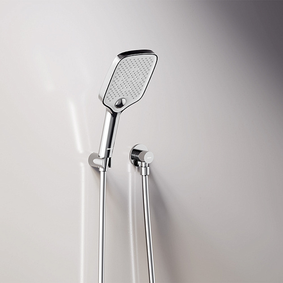 Встраиваемая душевая система Damixa Gala 953510000 хром: тропический верхний душ, ручной душ, излив