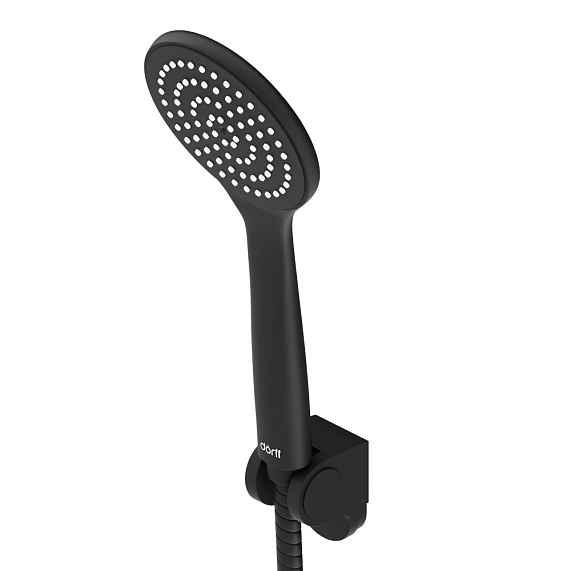 Лейка для душа Dorff Comfort D0208000BL черная, шланг 1500, держатель