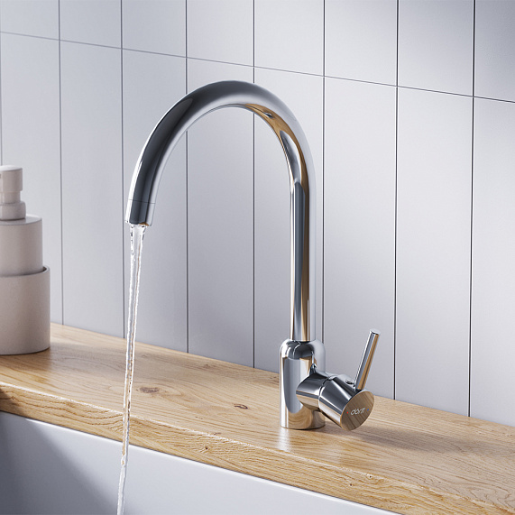 Смеситель для кухни Dorff Logic D3007000 высокий, хром