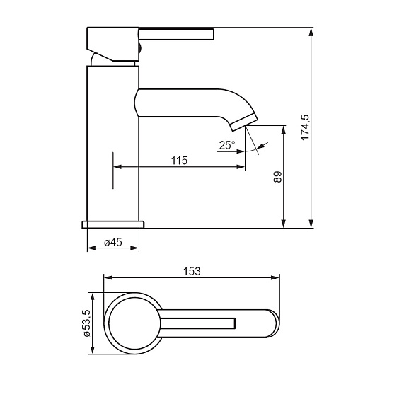 Смеситель для раковины (умывальника) Damixa Scandinavian Pure 360210000 хром