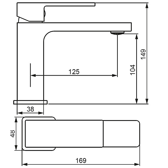 Смеситель для раковины (умывальника) Damixa Gala 530210300 черный