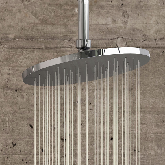 Душевая система Damixa Jupiter 977730000 стойка с тропическим душем, смесителем, изливом, хром