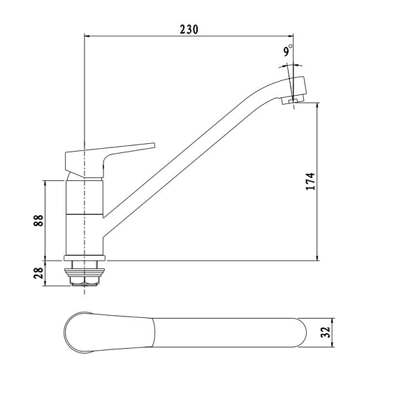 Смеситель для кухни Damixa Origin Balance 790000000 хром